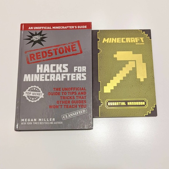 Minecraft Guides Book Lot – Essential Handbook & Redstone Hacks (2 Paperback) - Picture 1 of 11